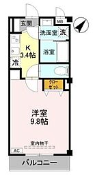 グランシャリオ 1Kの間取図画像