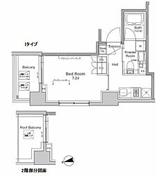 プラウドフラット門前仲町5 1Kの間取図画像