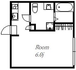 シエルコート堀切 3階ワンルームの間取り