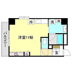 グランヒル ワンルームの間取図画像