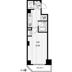 スペーシア飯田橋II 1階1Kの間取り