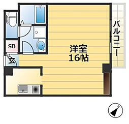IPSX EAST 10階1Kの間取り