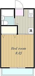 アップルハウス町田2 1Kの間取図画像