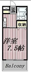 アルファネクスト東習志野第一マンション 1Kの間取図画像