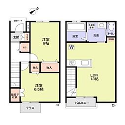 ｂｅｌｌａ　ｆｏｒｅｓｔａ 105 1階2LDKの間取り