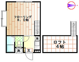 東京メトロ丸ノ内線 東高円寺駅 徒歩3分の賃貸アパート 1階1Kの間取り