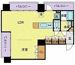 東京メトロ有楽町線 月島駅 徒歩2分の賃貸マンション 2階1LDKの間取り