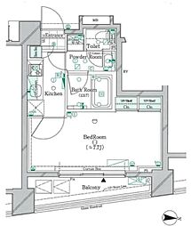 京急本線 大森町駅 徒歩3分の賃貸マンション 4階1Kの間取り