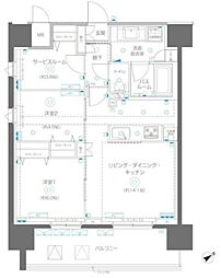 アルファレジデンシア南千住 7階2SLDKの間取り