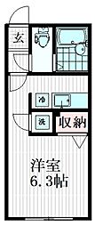 Branche笹塚 ワンルームの間取図画像