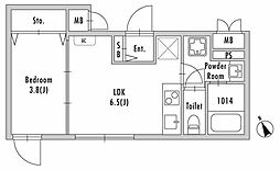 GRAN PASEO目黒青葉台 1DKの間取図画像