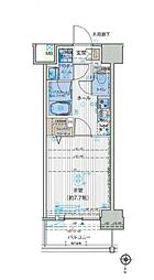 都営大江戸線 森下駅 徒歩6分の賃貸マンション 3階1Kの間取り