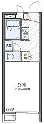 レオパレス旭 1階1Kの間取り
