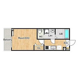 (仮称)ジーメゾン大和イースト 1Kの間取図画像