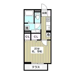 スペランツァ・ヴィラ 1階1Kの間取り