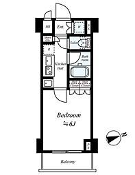ルーブル川崎都町弐番館 10階1Kの間取り