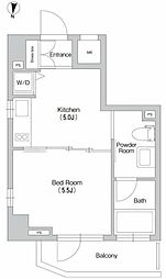 PRIMEURBAN三軒茶屋 1DKの間取図画像