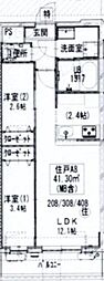 GENOVIA梅島 2LDKの間取図画像