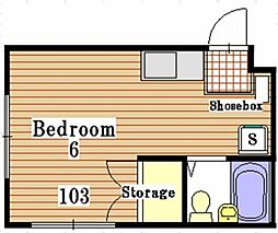 アートハイム南池袋 1階ワンルームの間取り