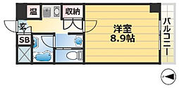 サテライト王子公園 ワンルームの間取図画像