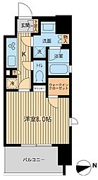 エルシア五反田 6階1Kの間取り