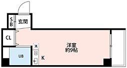 フルールメゾン田村 ワンルームの間取図画像
