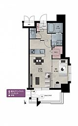 エスペランサ天神EAST 1LDKの間取図画像