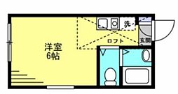 ペアパレス江古田 2階ワンルームの間取り