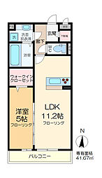 レガロ新宿 3階1LDKの間取り