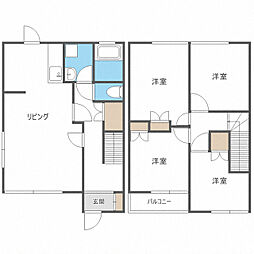 メイプル友丘2 4LDKの間取図画像