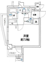 パレステュディオ代々木II 神宮の杜 2階1Kの間取り