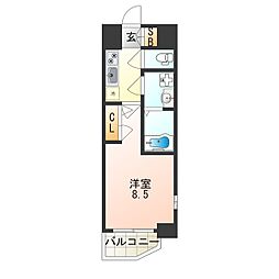 JR東海道・山陽本線 塚本駅 徒歩10分の賃貸マンション 7階1Kの間取り