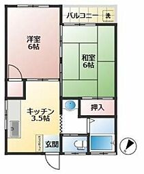 東京メトロ南北線 志茂駅 徒歩7分の賃貸アパート 1階2Kの間取り