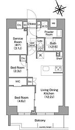 コンフォリア東葛西 1階2SLDKの間取り