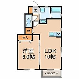 ル・クレール 1LDKの間取図画像