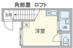レジデンス高田馬場 2階ワンルームの間取り