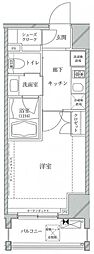 JR総武線 亀戸駅 徒歩2分の賃貸マンション 6階1Kの間取り