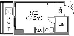 コア伝通院アネックス ワンルームの間取図画像