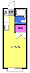 エステートピアK 1Kの間取図画像
