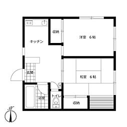 ラ・フォーレ 1DKの間取図画像