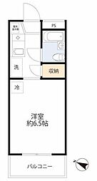 トラストビラ住吉 ワンルームの間取図画像