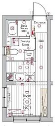 MAXIVbasic大鳥居 ワンルームの間取図画像