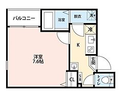 グランクオール小茂根 3階1Kの間取り
