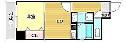 エストレーア薬院 1LDKの間取図画像