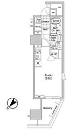 COMFORIA蒲田 ワンルームの間取図画像
