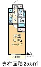 メインステージ滝野川桜通り 1Kの間取図画像