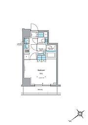 JR山手線 上野駅 徒歩5分の賃貸マンション 4階1Kの間取り