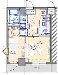 コーポ代々木上原 5階1DKの間取り