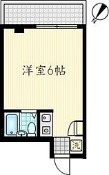 STビル 2階ワンルームの間取り