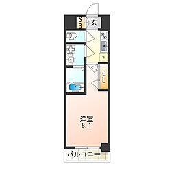 エスプレイス塚本アーバンレジデンス 1Kの間取図画像